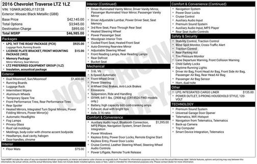 2016 Chevrolet Traverse LTZ