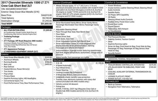 2017 Chevrolet Silverado 1500 LT