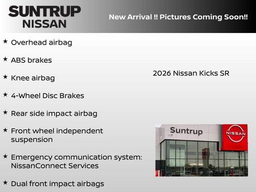 White 2026 Nissan Kicks SR