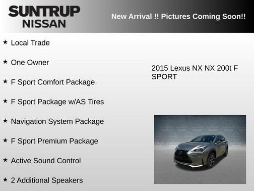Silver 2015 Lexus NX 200t F Sport