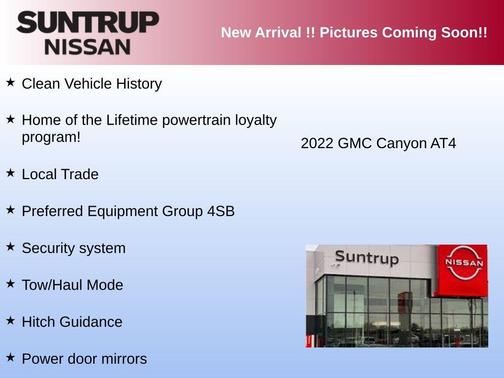Onyx Black 2022 GMC Canyon AT4 w/Leather