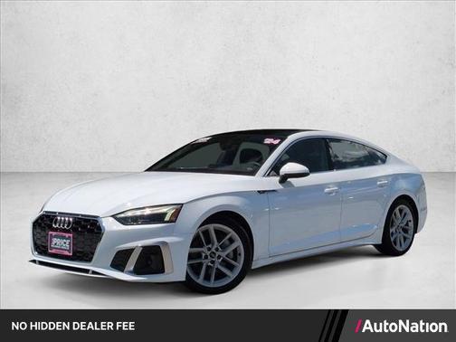 Glacier White Metallic 2024 Audi A5 Sportback 45 S Line Premium Plus