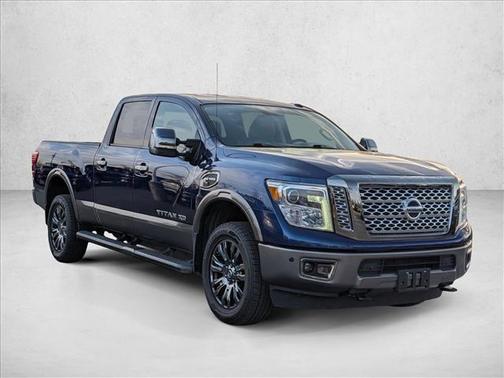 Deep Blue Pearl 2018 Nissan Titan XD Platinum Reserve