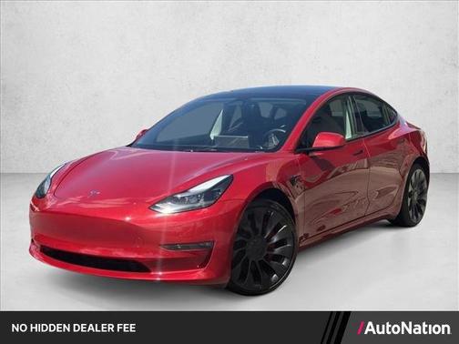 Red Multi-Coat 2023 Tesla Model 3 Performance