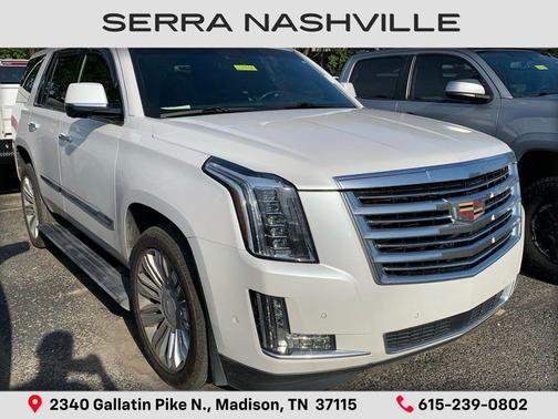 Crystal White Tricoat 2018 Cadillac Escalade Platinum