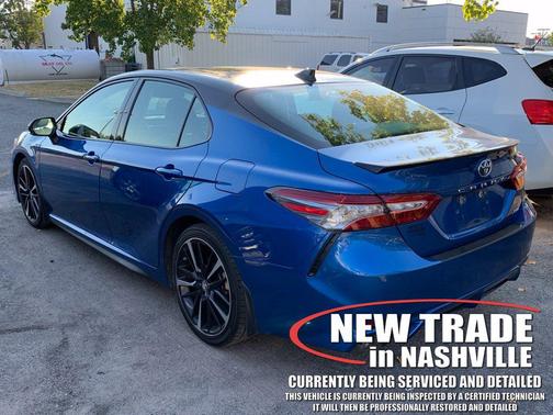 Blue Streak/Midnight Black Metallic 2019 Toyota Camry XSE