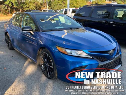 Blue Streak/Midnight Black Metallic 2019 Toyota Camry XSE
