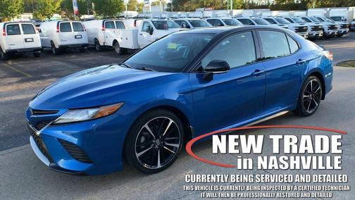 Blue Streak/Midnight Black Metallic 2019 Toyota Camry XSE