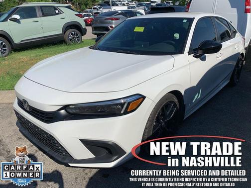 Platinum White Pearl 2024 Honda Civic Sport