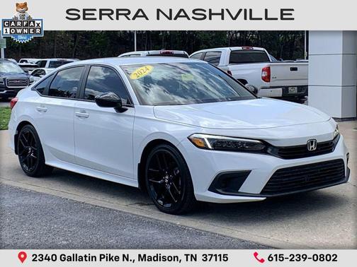 Platinum White Pearl 2024 Honda Civic Sport