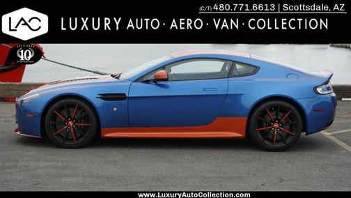 Metallic Blue and Orange Gulf 2017 Aston Martin V12 Vantage S Base