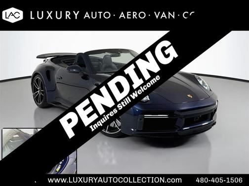 Night Blue Metallic 2021 Porsche 911 Turbo S Cabriolet