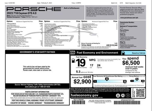 2023 Porsche 718 Cayman GTS 4.0
