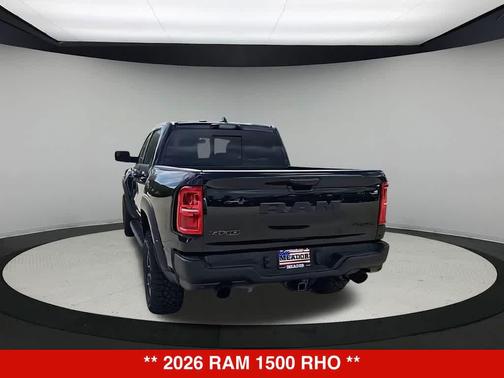 Diamond Black Crystal Pearlcoat 2026 RAM 1500 RHO Crew Cab 4x4 5'7' Box