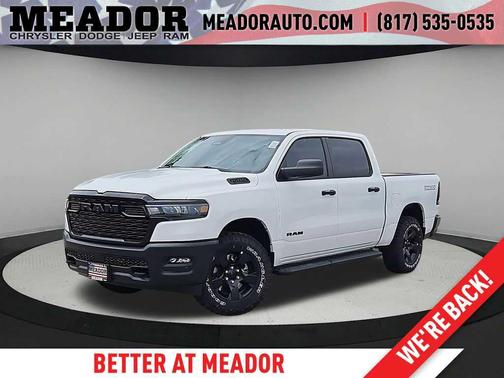 Bright White Clearcoat 2026 RAM 1500 Warlock Crew Cab 4x4 5'7' Box