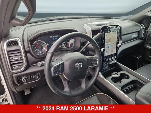 Bright White Clearcoat 2024 RAM 2500 Laramie Crew Cab 4x4 6'4' Box
