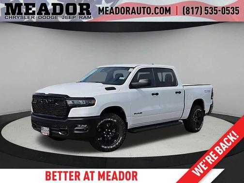 Bright White Clearcoat 2026 RAM 1500 Warlock Crew Cab 4x4 5'7' Box