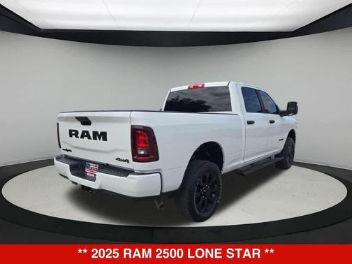 Bright White Clearcoat 2025 RAM 2500 Lone Star Crew Cab 4x4 6'4' Box