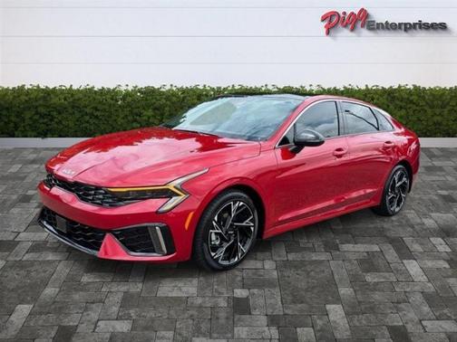 Red 2025 Kia K5 GT-Line