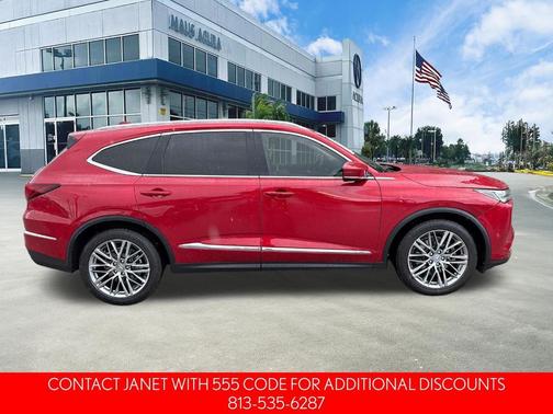 Red 2023 Acura MDX Advance