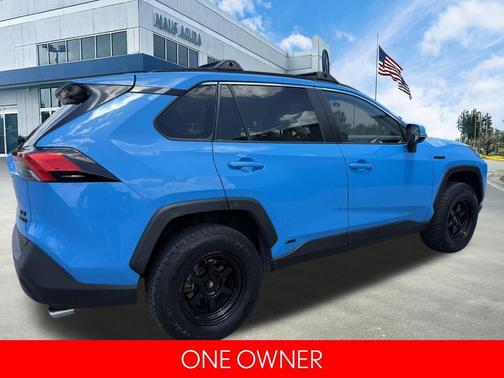 Blue 2021 Toyota RAV4 Hybrid XLE Premium