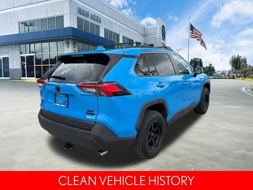 Blue 2021 Toyota RAV4 Hybrid XLE Premium