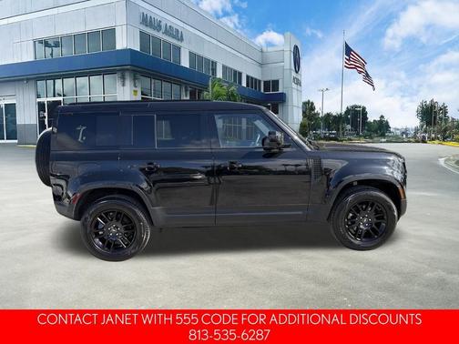 Santorini Black 2025 Land Rover Defender P300