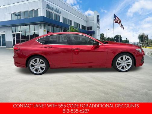 Red 2023 Acura TLX Technology