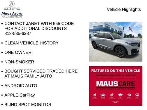 Silver 2026 Acura MDX A-Spec