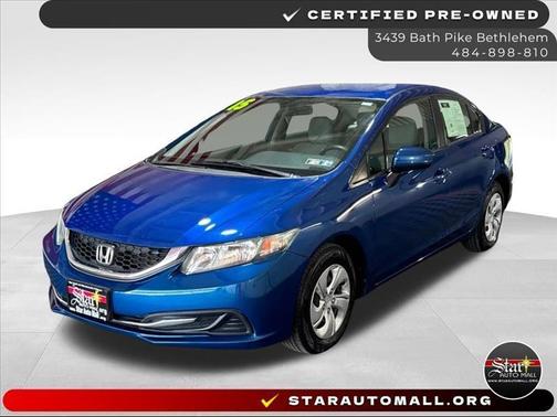 Blue 2015 Honda Civic LX