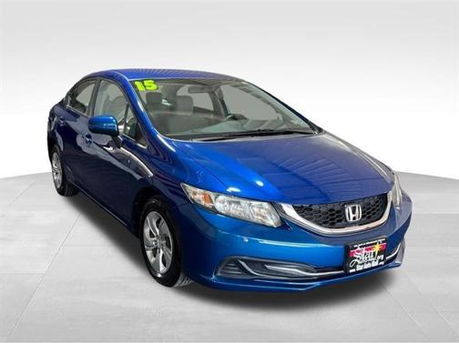 Blue 2015 Honda Civic LX