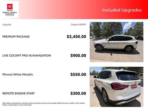 Mineral White Metallic 2022 BMW X3 sDrive30i