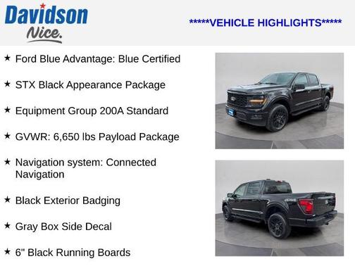 AGATE BLACK METALLIC 2024 Ford F-150 STX