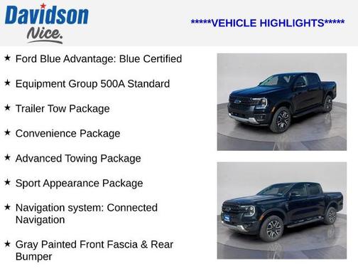 SHADOW BLACK 2025 Ford Ranger LARIAT