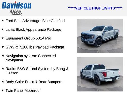 SPACE WHITE METALLIC 2025 Ford F-150 LARIAT