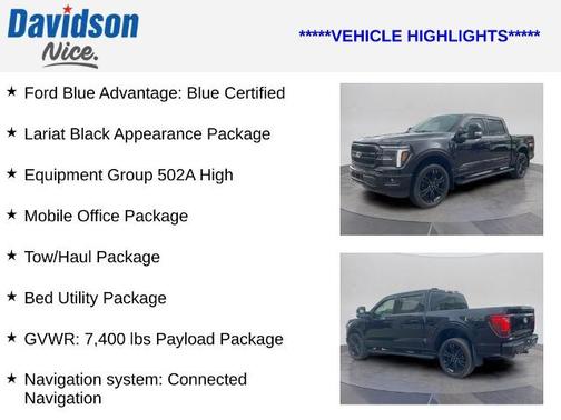AGATE BLACK METALLIC 2025 Ford F-150 LARIAT