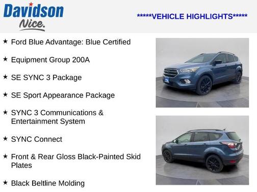 BLUE METALLIC 2018 Ford Escape SE