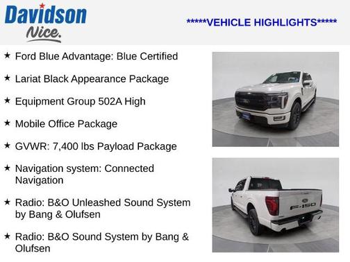 STAR WHITE MET TRI-COAT 2024 Ford F-150 LARIAT