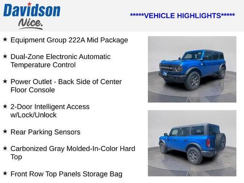 VELOCITY BLUE METALLIC 2024 Ford Bronco BIG BEND