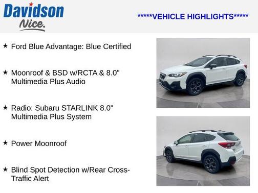 Crystal White Pearl 2023 Subaru Crosstrek SPORT