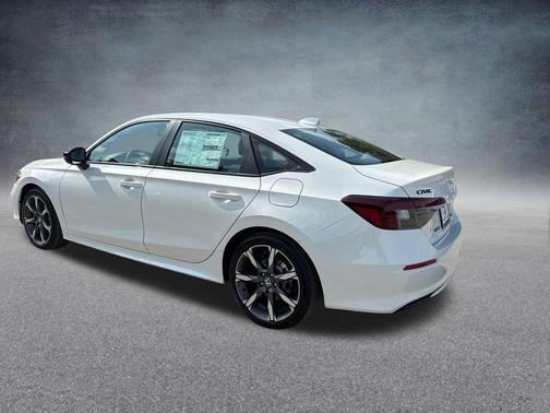 Platinum White Pearl 2026 Honda Civic Hybrid Sport Touring