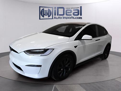 Pearl White Multi-Coat 2022 Tesla Model X Plaid Tri Motor All-Wheel Drive