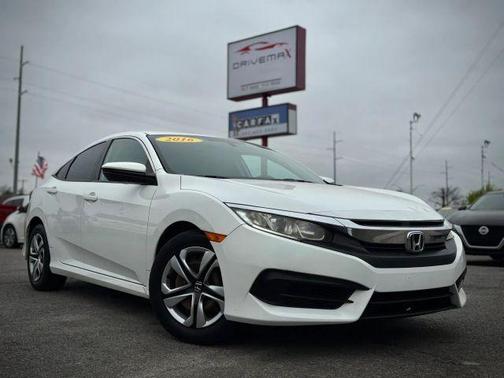White 2016 Honda Civic LX