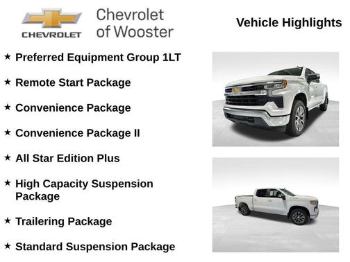 Summit White 2025 Chevrolet Silverado 1500 LT
