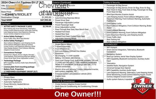Black 2024 Chevrolet Equinox EV 3LT