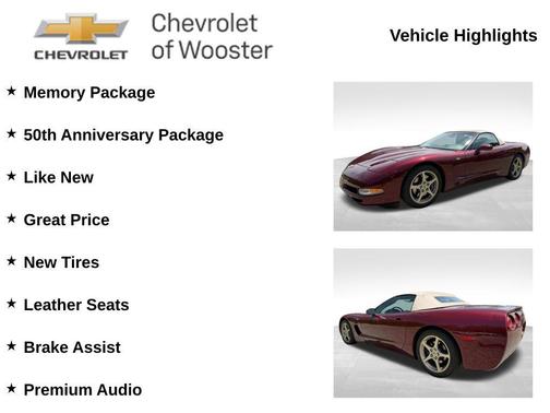 50th Anniversary Red 2003 Chevrolet Corvette Base