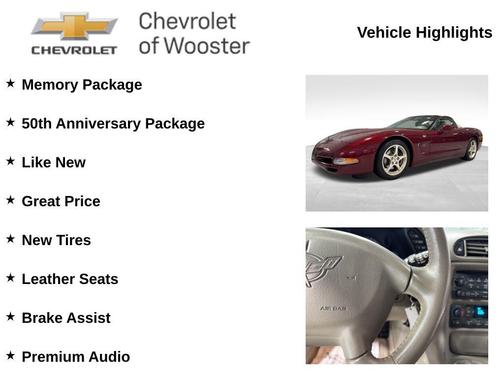 50th Anniversary Red 2003 Chevrolet Corvette Base