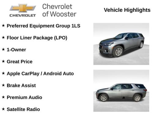 Sterling Gray Metallic 2023 Chevrolet Traverse LS
