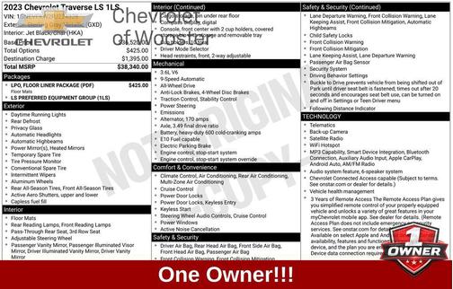 Sterling Gray Metallic 2023 Chevrolet Traverse LS