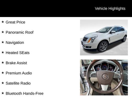 Platinum Ice Tricoat 2011 Cadillac SRX Performance Collection